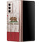 California Flag Dark Wood Galaxy Z Fold2 5G Skin