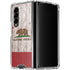 California Flag Dark Wood Galaxy Z Fold4 5G Clear Case