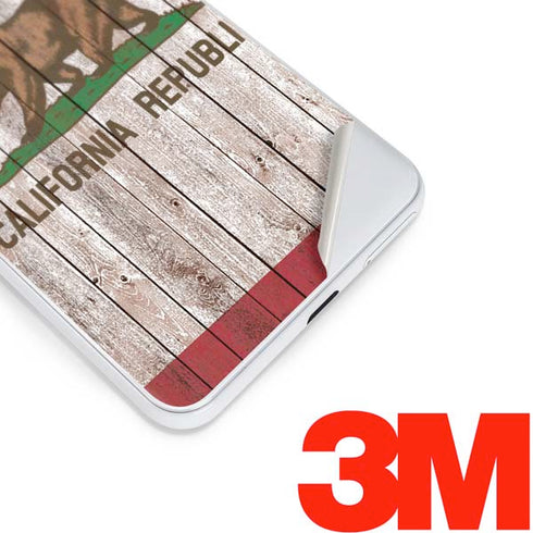 California Flag Dark Wood Google Pixel 3 Skin