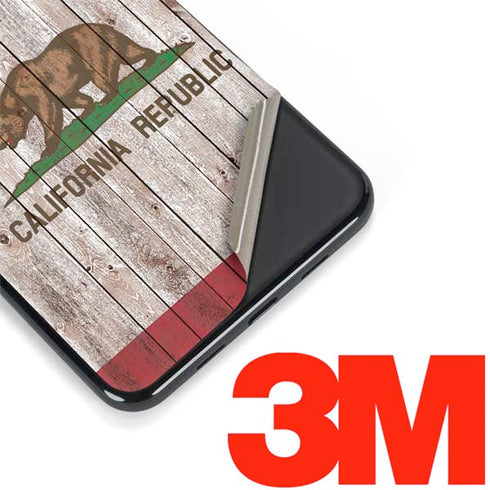California Flag Dark Wood Google Pixel 3a XL Skin
