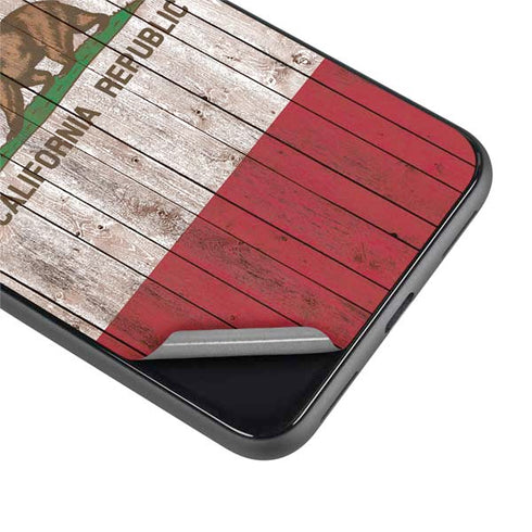 California Flag Dark Wood Google Pixel 4 XL Skin