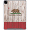 California Flag Dark Wood iPad Pro 12.9in (2020) Clear Case