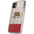 California Flag Dark Wood iPhone 11 Clear Case