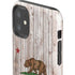 California Flag Dark Wood iPhone 11 Impact Case