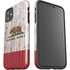 California Flag Dark Wood iPhone 11 Impact Case