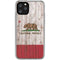 California Flag Dark Wood iPhone 11 Pro Clear Case