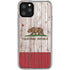 California Flag Dark Wood iPhone 11 Pro Clear Case
