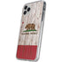 California Flag Dark Wood iPhone 11 Pro Clear Case