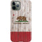 California Flag Dark Wood iPhone 11 Pro Lite Case