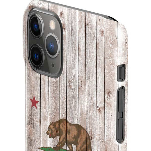 California Flag Dark Wood iPhone 11 Pro Lite Case