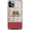 California Flag Dark Wood iPhone 11 Pro Max Clear Case