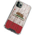 California Flag Dark Wood iPhone 11 Pro Max Clear Case