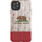 California Flag Dark Wood iPhone 11 Pro Max Impact Case