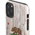 California Flag Dark Wood iPhone 11 Pro Max Impact Case