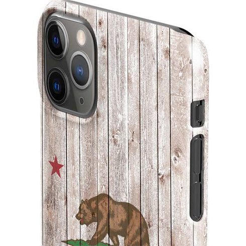 California Flag Dark Wood iPhone 11 Pro Max Lite Case