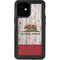 California Flag Dark Wood iPhone 12 Mini Waterproof Case