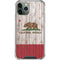 California Flag Dark Wood iPhone 12 Pro Clear Case