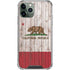 California Flag Dark Wood iPhone 12 Pro Clear Case