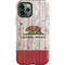 California Flag Dark Wood iPhone 12 Pro Impact Case