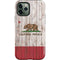California Flag Dark Wood iPhone 12 Pro Max Impact Case