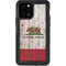 California Flag Dark Wood iPhone 12 Pro Waterproof Case
