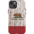 California Flag Dark Wood iPhone 13 Impact Case