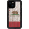California Flag Dark Wood iPhone 13 Mini Waterproof Case