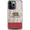 California Flag Dark Wood iPhone 13 Pro Clear Case