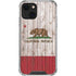 California Flag Dark Wood iPhone 14 Clear Case