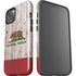 California Flag Dark Wood iPhone 15 Plus Impact Case