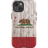 California Flag Dark Wood iPhone 15 Impact Case