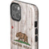 California Flag Dark Wood iPhone 15 Impact Case