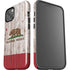 California Flag Dark Wood iPhone 14 Impact Case
