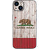 California Flag Dark Wood iPhone 14 Plus Skin