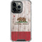 California Flag Dark Wood iPhone 15 Pro Clear Case