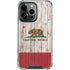 California Flag Dark Wood iPhone 14 Pro Clear Case