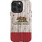 California Flag Dark Wood iPhone 14 Pro Impact Case