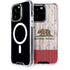 California Flag Dark Wood iPhone 14 Pro MagSafe Case