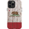 California Flag Dark Wood iPhone 14 Pro Max Impact Case