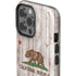 California Flag Dark Wood iPhone 14 Pro Max Impact Case