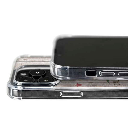 California Flag Dark Wood iPhone 14 Pro Max MagSafe Case