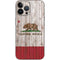 California Flag Dark Wood iPhone 14 Pro Max Skin