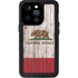California Flag Dark Wood iPhone 14 Pro Waterproof Case