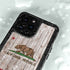 California Flag Dark Wood iPhone 14 Pro Waterproof Case