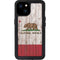 California Flag Dark Wood iPhone 15 Plus Waterproof Case