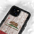 California Flag Dark Wood iPhone 15 Plus Waterproof Case
