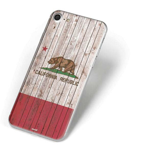 California Flag Dark Wood iPhone 7 Skin