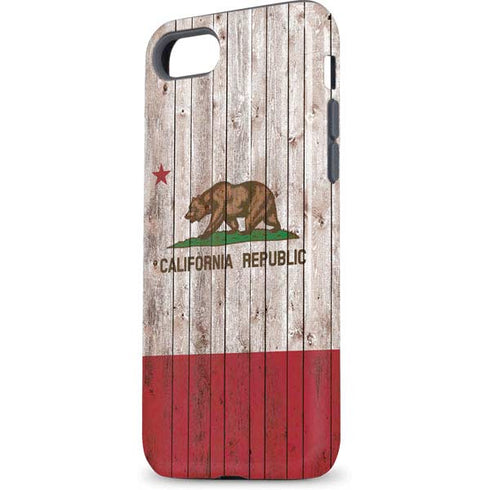 California Flag Dark Wood iPhone 8 Pro Case