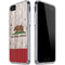 California Flag Dark Wood iPhone SE (2nd & 3rd Gen) Clear Case
