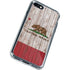California Flag Dark Wood iPhone SE (2nd & 3rd Gen) Clear Case